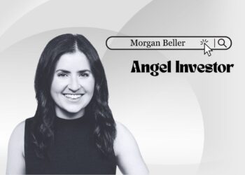 Headshot of Morgan Beller smiling, San Francisco skyline in background.