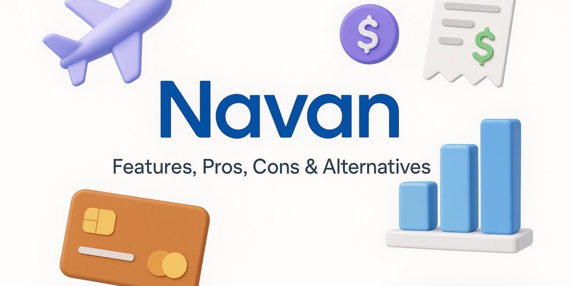 Cover image showing Navan branding tailored for startup founders, highlighting its relevance in business growth and team productivity.