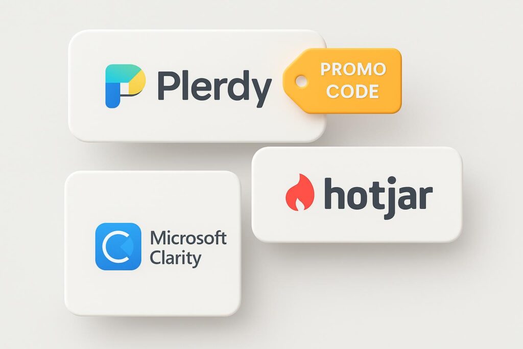 Comparison chart of Plerdy vs top alternatives (e.g., Hotjar, Microsoft Clarity), highlighting the benefits of using XRaise to claim the Plerdy startup promo code