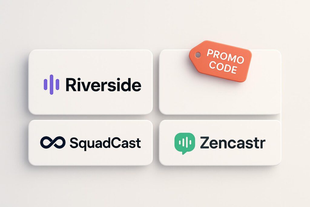 Comparison chart of Riverside FM vs top alternatives (e.g., SquadCast, Zencastr), highlighting the benefits of using XRaise to claim the Riverside FM startup promo code