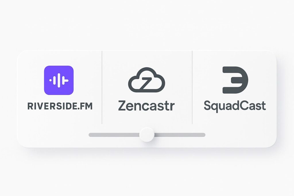 Comparison chart or visual highlighting alternatives to Riverside FM, evaluating competing tools based on features, price, and usability for startups.