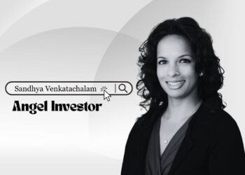 Sandhya Venkatachalam, angel investor and solo VC, supporting B2B SaaS and fintech founders with fast decisions and hands-on guidance