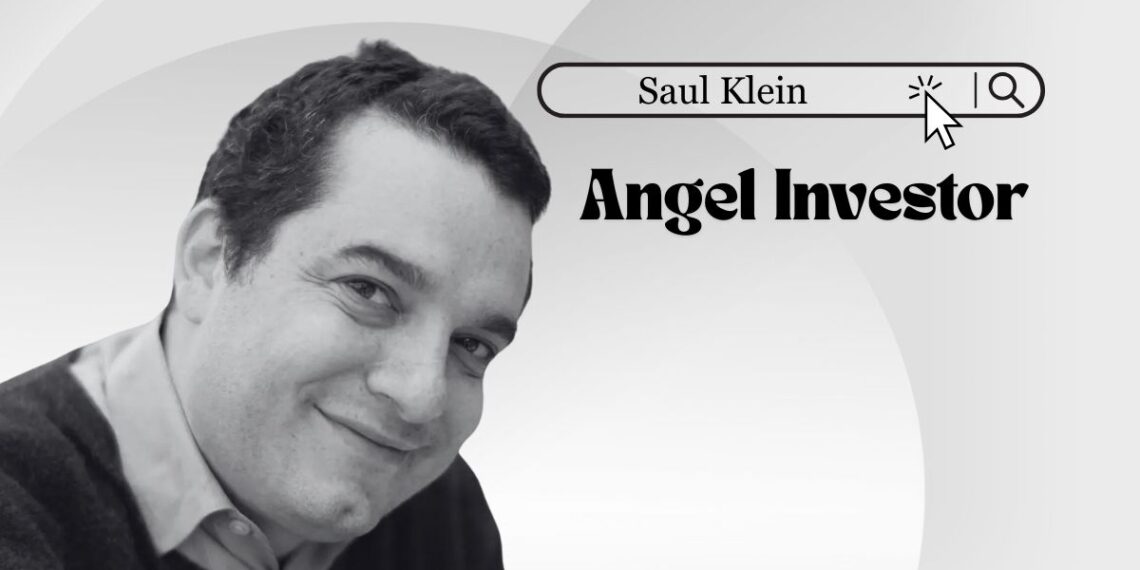 Saul Klein smiling in a London workspace, LocalGlobe logo behind him.