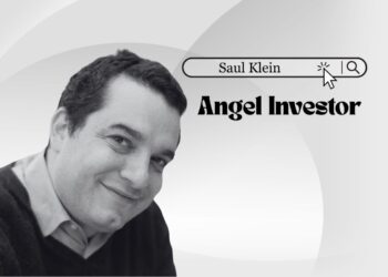 Saul Klein smiling in a London workspace, LocalGlobe logo behind him.