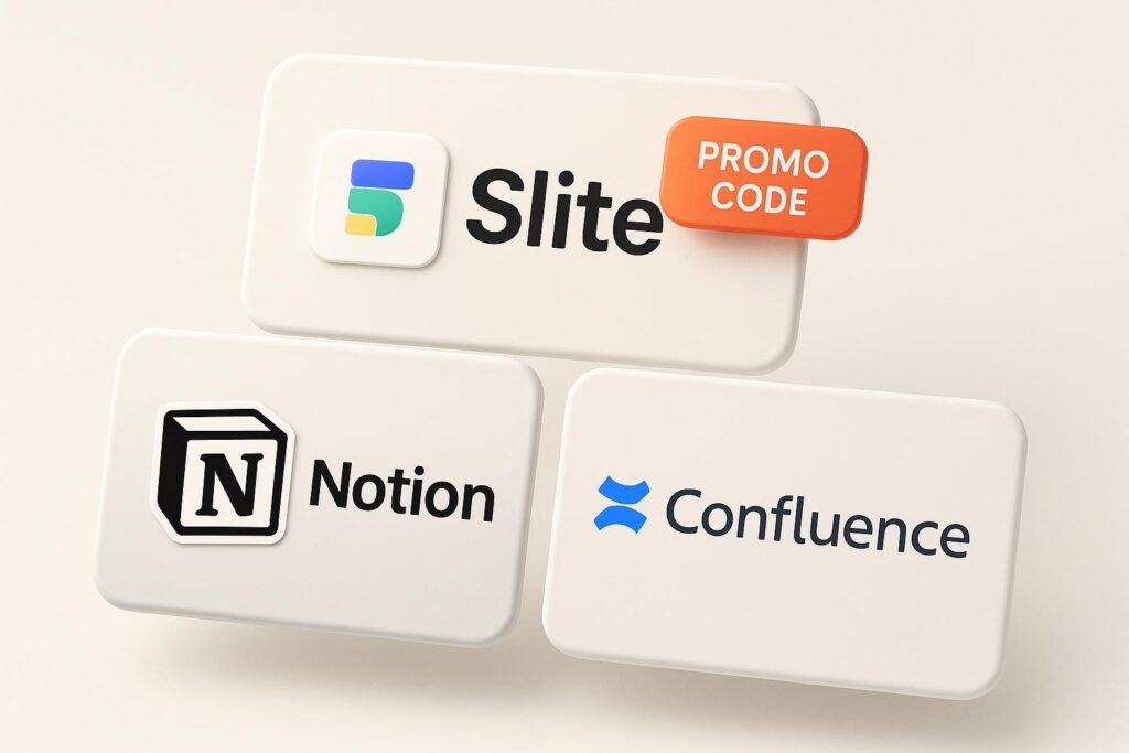 Comparison chart of Slite vs top alternatives (e.g., Notion, Confluence), highlighting the benefits of using XRaise to claim the Slite startup promo code