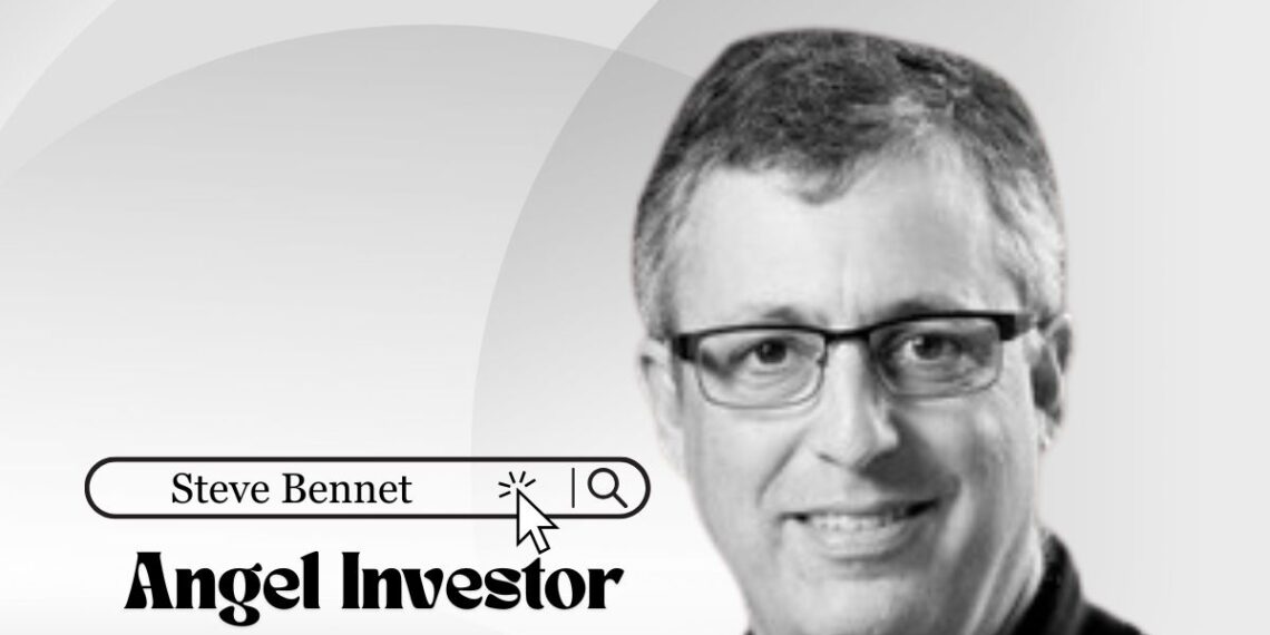 Angel investor Steve Bennet smiling in a coworking space, symbolizing early-stage startup support and funding in Boston and NYC.