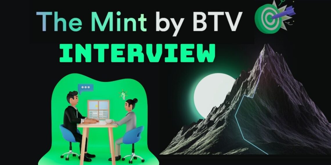 Minimalist illustration representing a founder preparing for a The Mint Accelerator Interview — laptops open, notes on the desk, focused atmosphere.