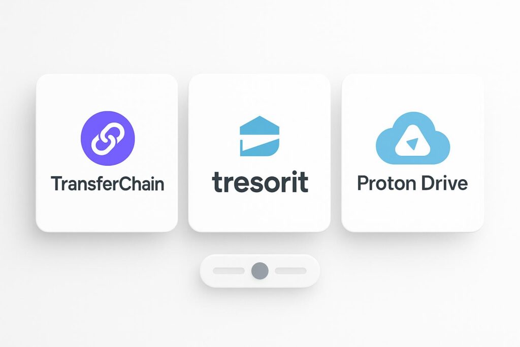 Comparison chart or visual highlighting alternatives to TransferChain, evaluating competing tools based on features, price, and usability for startups.
