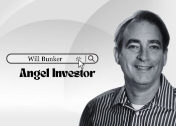 Cover image showing angel investor Will Bunker, co-founder of Match.com, known for backing B2B SaaS startups with go-to-market expertise and early funding.
