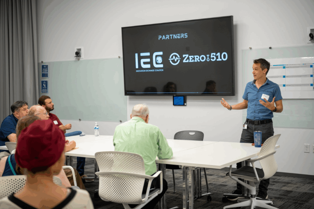 Zeroto510 Accelerator event snapshot capturing energetic participants networking and engaging during an industry-focused workshop designed to accelerate growth for healthcare startups.