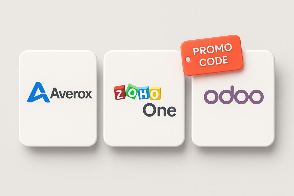 Comparison chart of Averox vs top alternatives (e.g., Zoho One, Odoo), highlighting the benefits of using XRaise to claim the Averox startup promo code