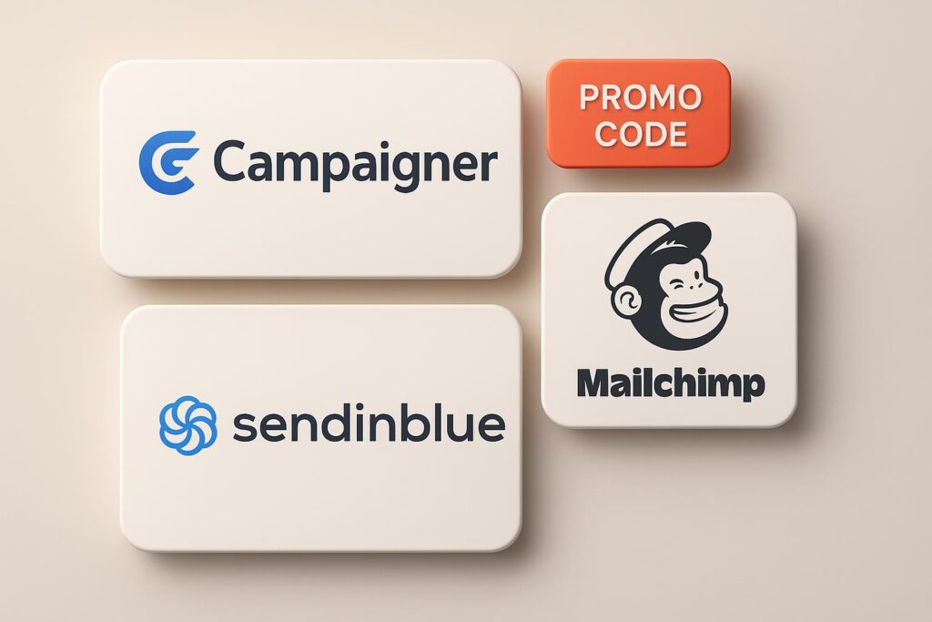 Comparison chart of Campaigner vs top alternatives (e.g., Mailchimp, Sendinblue (Brevo)), highlighting the benefits of using XRaise to claim the Campaigner startup promo code