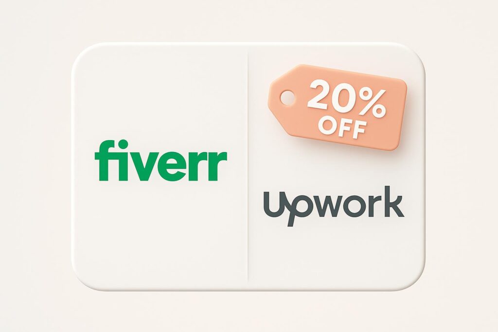 Comparison chart of Fiverr vs top alternatives (e.g., Fiverr, Upwork), highlighting the benefits of using XRaise to claim the Fiverr startup promo code