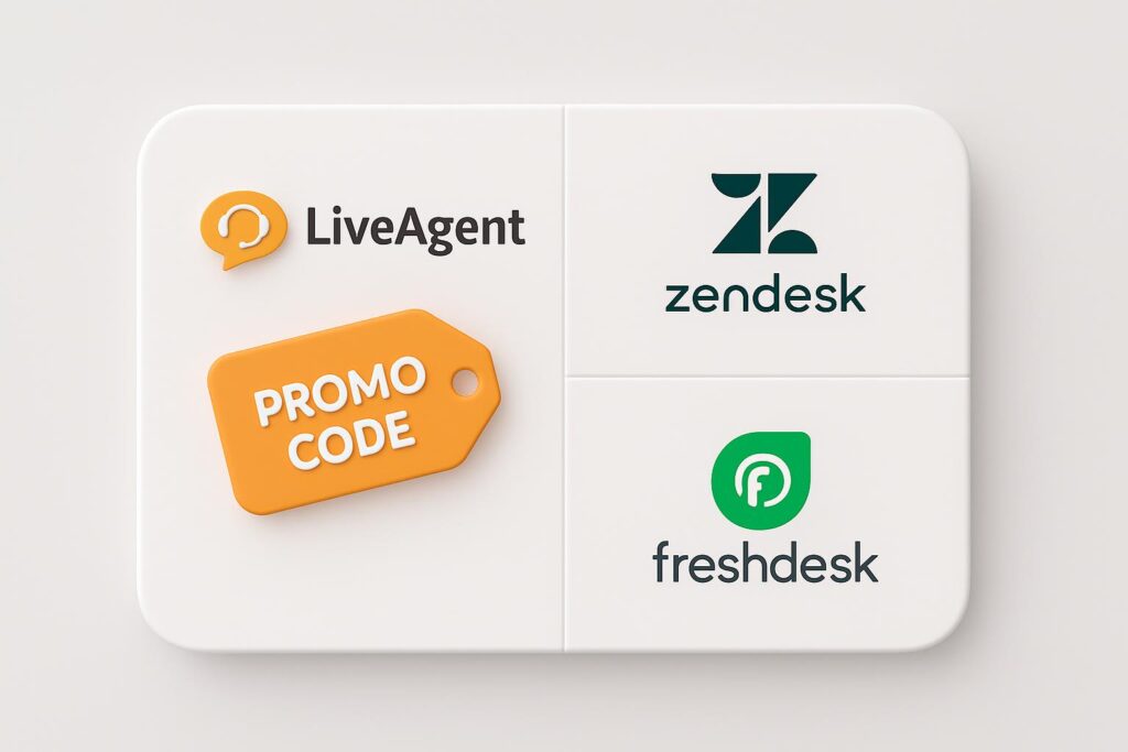 Comparison chart of LiveAgent vs top alternatives (e.g., Zendesk, Freshdesk), highlighting the benefits of using XRaise to claim the LiveAgent startup promo code