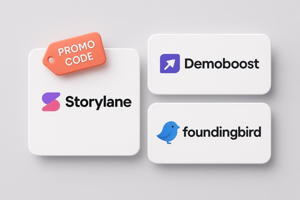 Comparison chart of Storylane vs top alternatives (e.g., Demoboost, ), highlighting the benefits of using XRaise to claim the Storylane startup promo code