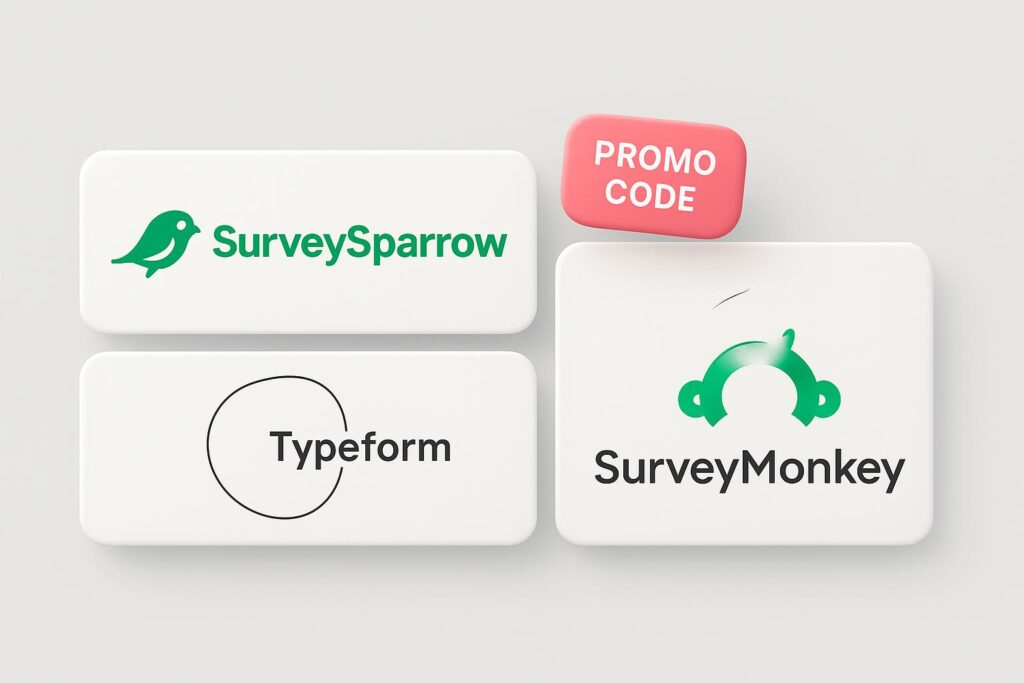 Comparison chart of Survey Sparrow vs top alternatives (e.g., Typeform, SurveyMonkey), highlighting the benefits of using XRaise to claim the Survey Sparrow startup promo code