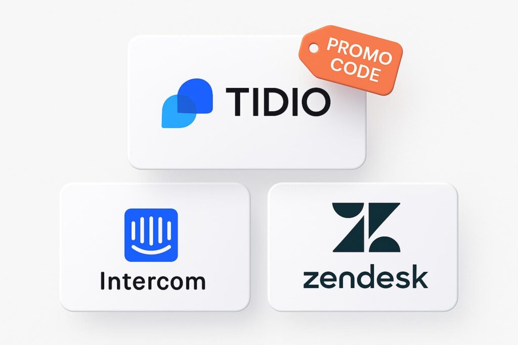 Comparison chart of Tidio vs top alternatives (e.g., Intercom, Zendesk), highlighting the benefits of using XRaise to claim the Tidio startup promo code