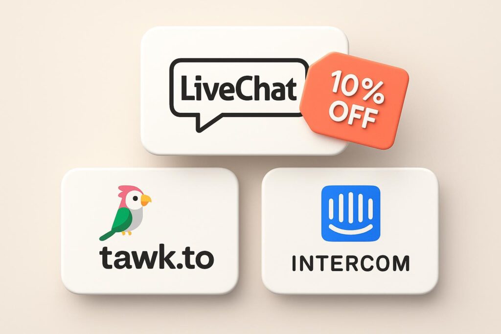  Comparison chart of LiveChat vs top alternatives (e.g., Tawk.to, Intercom), highlighting the benefits of using XRaise to claim the LiveChat startup promo code
