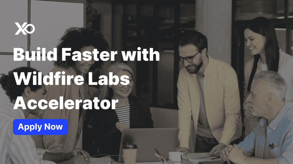 Founders collaborating during a strategy session, promoting how to apply to Wildfire Labs accelerator.