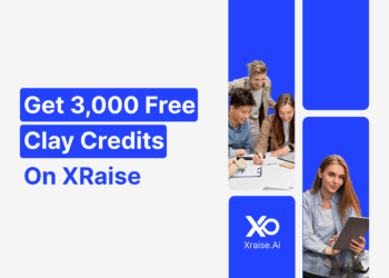 Clay promo code offer with free Clay credits for startups on XRaisе