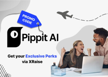 Pippit AI logo with floating promo code badge, 3D video, avatar, photo, and poster icons, text “Access Your Discount via XRaise.”