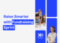 Startup founders collaborating on fundraising strategy with banner text “Raise Smarter with Fundraising Accelerator” via XRaise.ai.