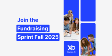Startup founders collaborating during a fundraising session, promoting the Fundraising Sprint Fall 2025 program on XRaise.
