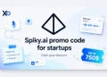 Discount CTA banner with Spiky.ai logo, sales call card, follow-up notes, CRM cue, and $750 offer ticket