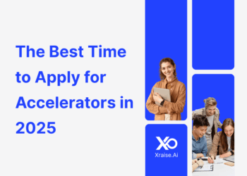 Startup founders preparing accelerator applications in 2025, featured in XRaise’s data-backed accelerator timing guide.
