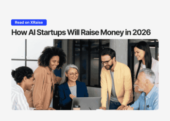 AI startup funding meeting, AI startup team around laptop