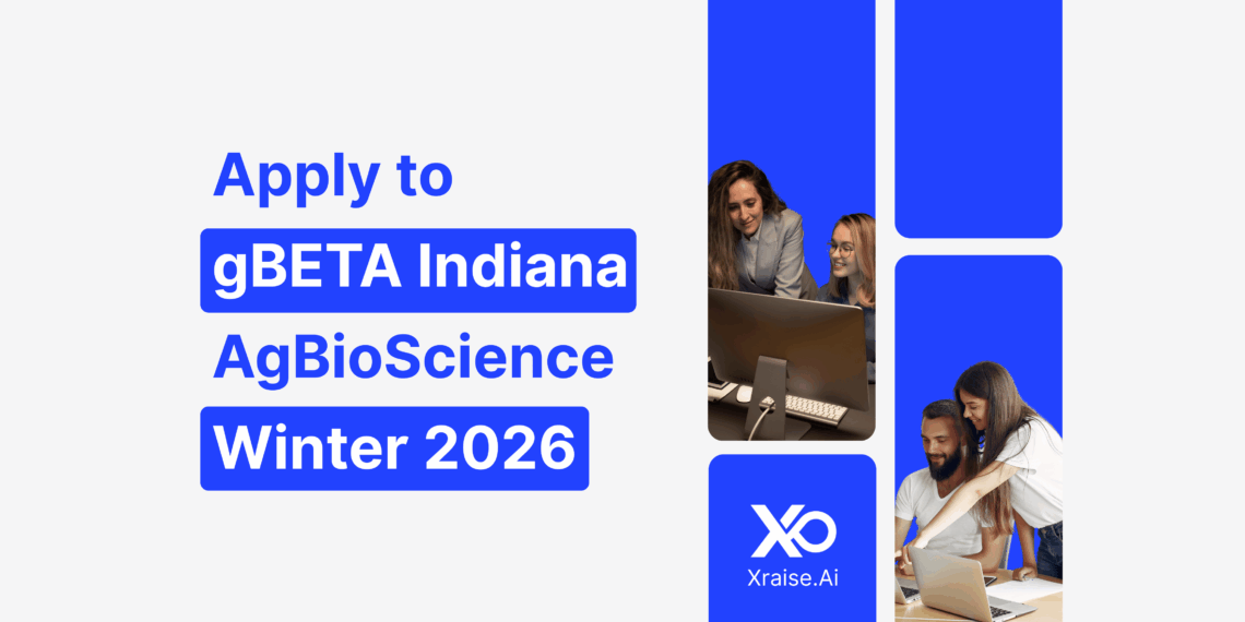 Apply to gBETA Indiana accelerator for AgBioScience founders working together at computers in 2026