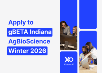 Apply to gBETA Indiana accelerator for AgBioScience founders working together at computers in 2026