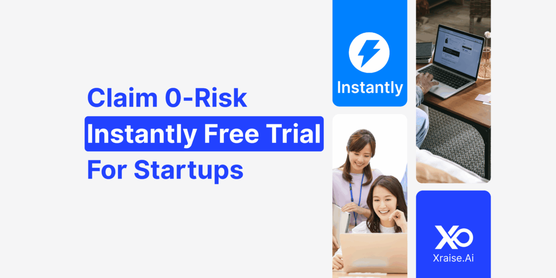 Instantly promo code for startups on free trial banner