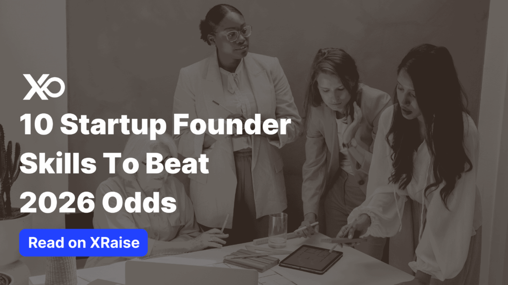 Diverse team of women planning strategy around a tablet, illustrating essential startup founder skills for 2026