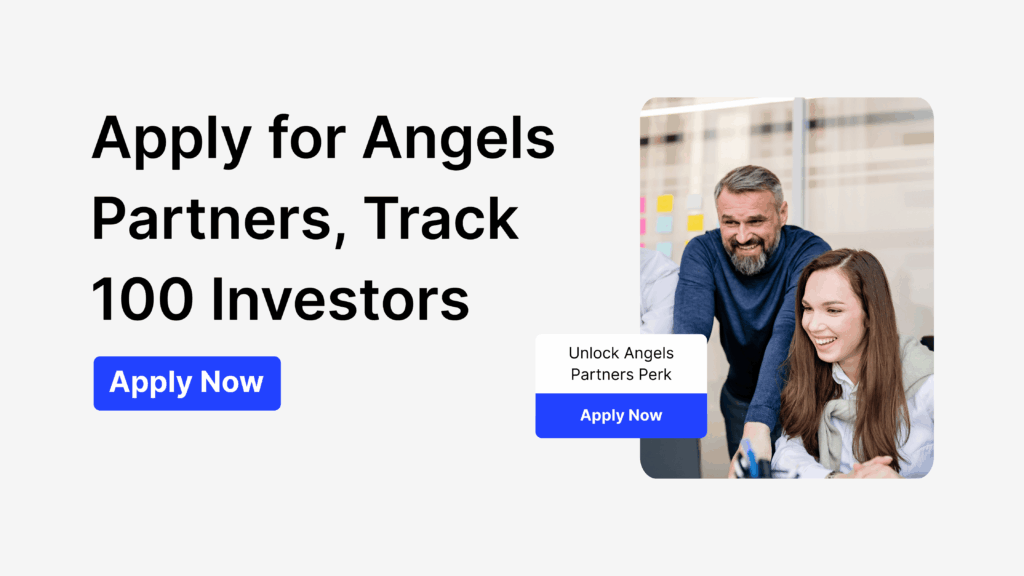 Apply for Angels Partners fundraising workspace and track 100 investors