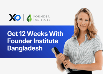 Apply to Founder Institute Bangladesh accelerator with woman founder holding notebook