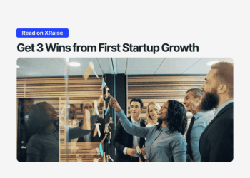 Team planning wins from First Startup Growth at a glass wall with sticky notes