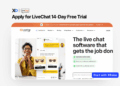 LiveChat startup perk banner for LiveChat startup perk 14-day free trial