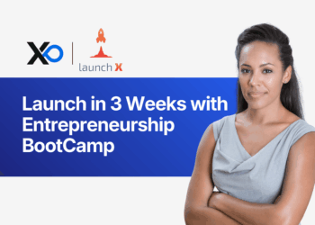 Apply to Entrepreneurship BootCamp with LaunchX banner showing a confident woman founder and the text “Launch in 3 Weeks with Entrepreneurship BootCamp”