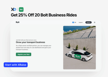 Apply for Bolt business rides, Bolt perk for startups