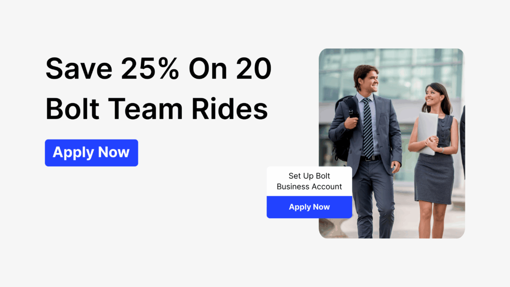 Apply for Bolt team rides discount