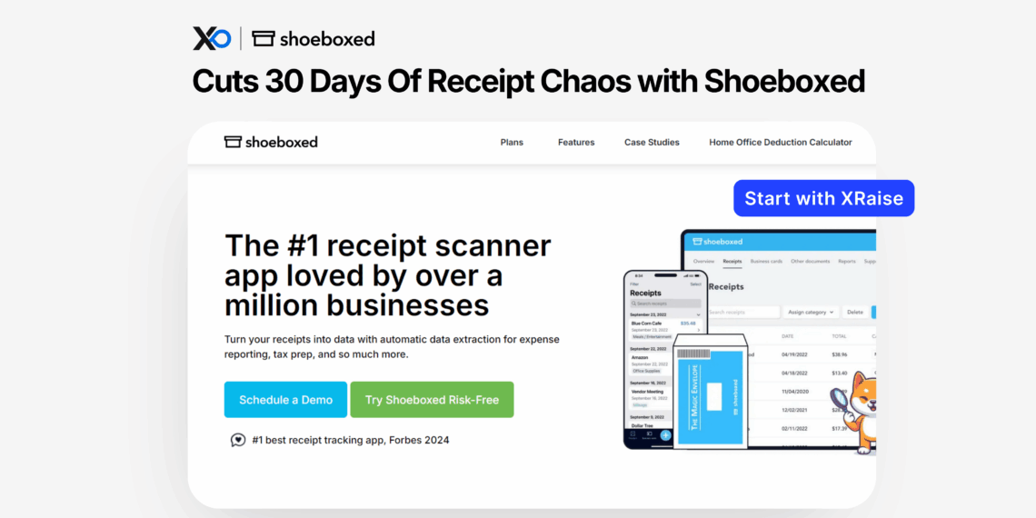Apply for Shoeboxed to cut 30 days of receipt chaos with the #1 receipt scanner app for startups via XRaise