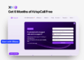 KrispCall for Startups: 6-month free cloud calling perk with signup form.