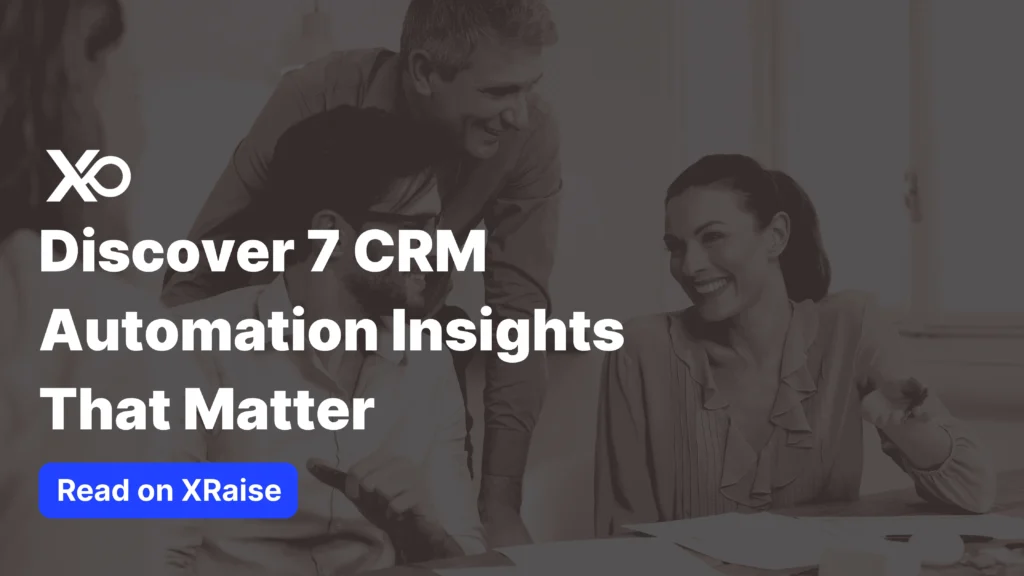 CRM automation tools banner showing a startup team discussing 7 CRM automation insights that matter in a meeting.