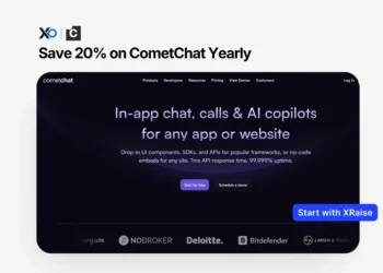CometChat discount for startups with 20% off yearly plans for in-app chat, calls, and AI copilots