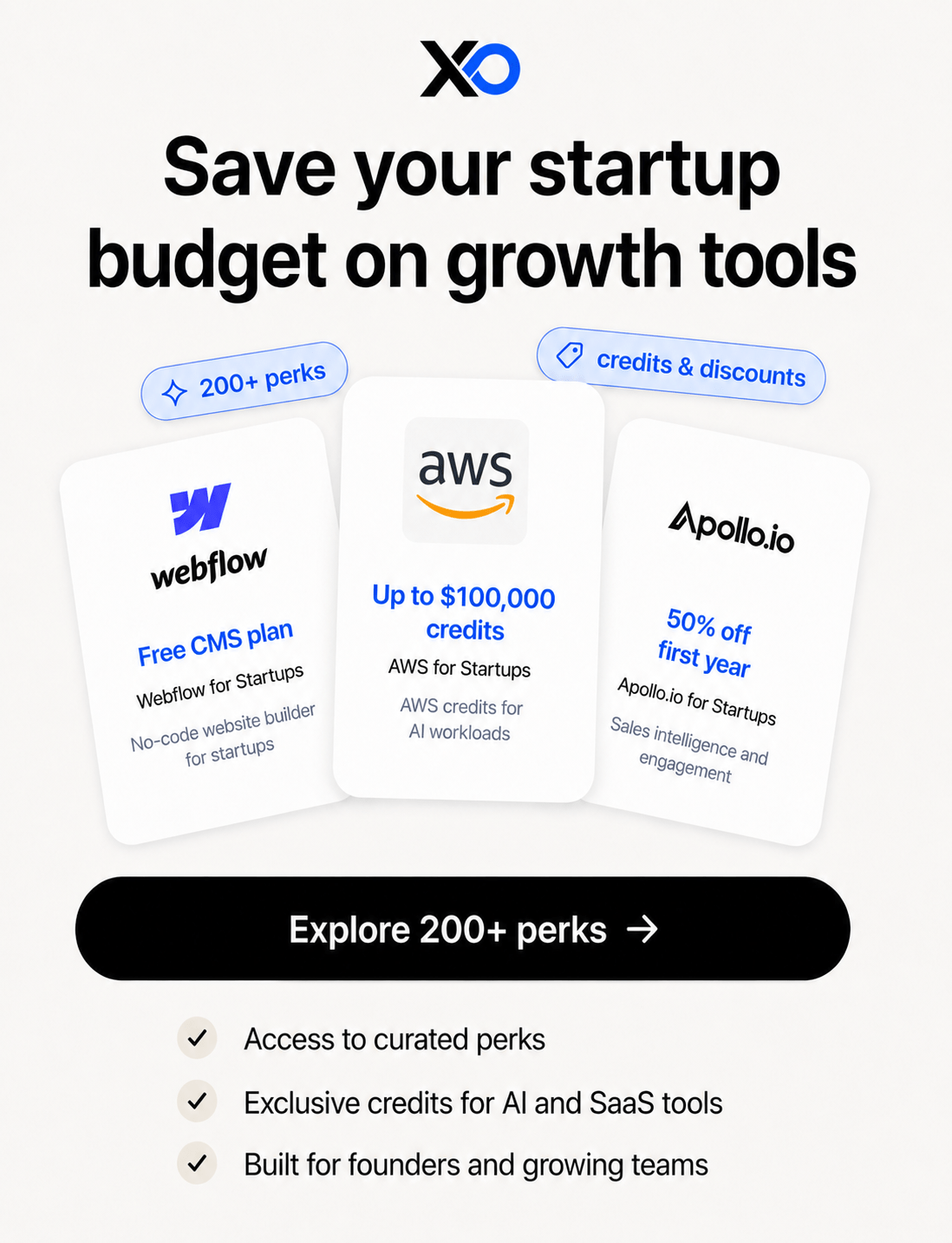 Explore XRaise startup perks and software discounts