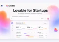 XRaise and Lovable hero banner with prompt bar, product dashboard, roadmap cards, and pastel gradient background