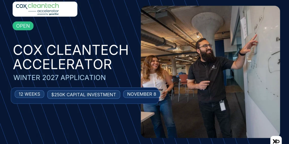 Cox Cleantech Accelerator open application hero with Atlanta cleantech scale-up context