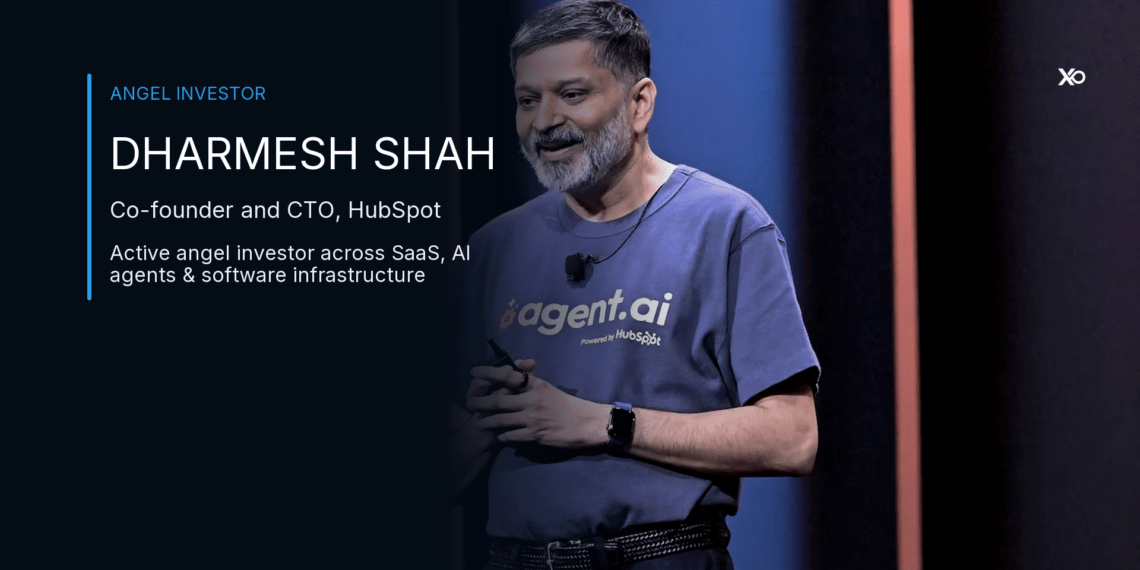 Dharmesh Shah angel investor profile hero for SaaS, AI agents and software infrastructure founders