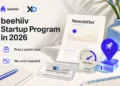 beehiiv Startup Program in 2026 visual with Free Launch plan and no card required